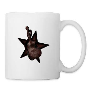 Clef de guitare Star - Mug blanc - blanc - Droite