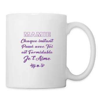 Mamie je t'aime - Mug blanc - blanc - Droite