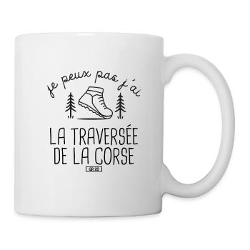 Randonnée Corse GR20 randonneur - Mug blanc - blanc - Droite