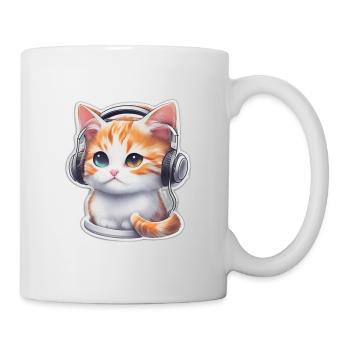 Little cat headphones music cat headphones headse - Mug - white - Right