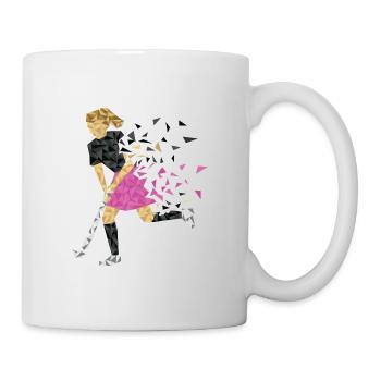 Hockeyspielerin schwarz pink - Tasse - Weiß - Rechts