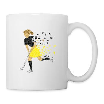 Hockeyspielerin schwarz gelb - Tasse - Weiß - Rechts