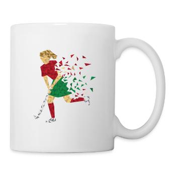 Hockeyspielerin rot grün - Tasse - Weiß - Rechts