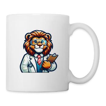 Cute Lion Scientist - Mug - white - Right