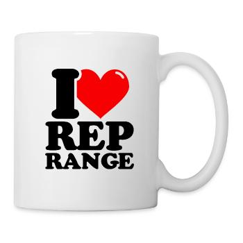 Gamme I Love Rep - Fitness Haltérophilie Drôle - Mug blanc - blanc - Droite