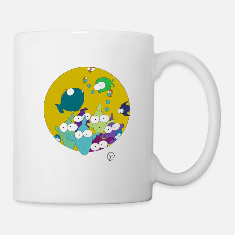 Fish watch you - Mug - white