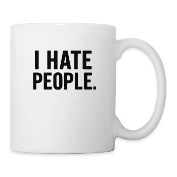 Je déteste les gens – Chemise tendance pour les introvertis - Mug blanc - blanc - Droite