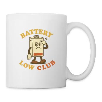 Schläger mit niedrigem Batteriestand - Tasse - Weiß - Rechts