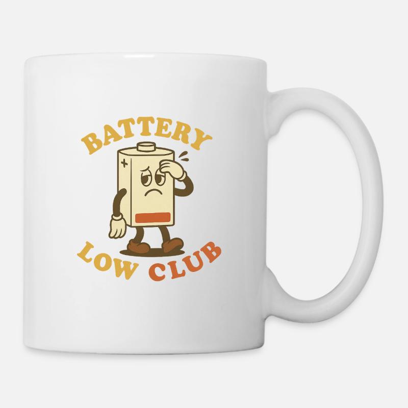 Schläger mit niedrigem Batteriestand - Tasse - Weiß