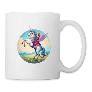 Magical Unicorn Rider Illustration - Mug - white - Right