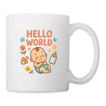 Illustration de nurserie pour bébé Hello World - Mug blanc - blanc - Droite