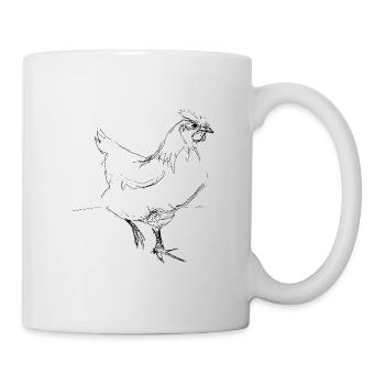 Huhn - Tasse - Weiß - Rechts
