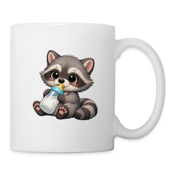 Baby Oskar mit Milchflasche - Tasse - Weiß - Rechts