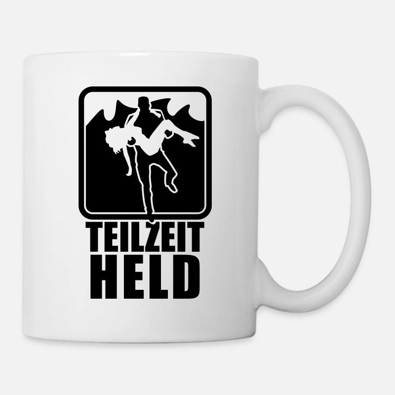 héros à temps partiel - Mug blanc - blanc
