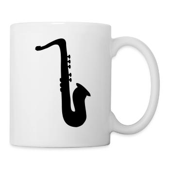saxophone - Tasse - Weiß - Rechts