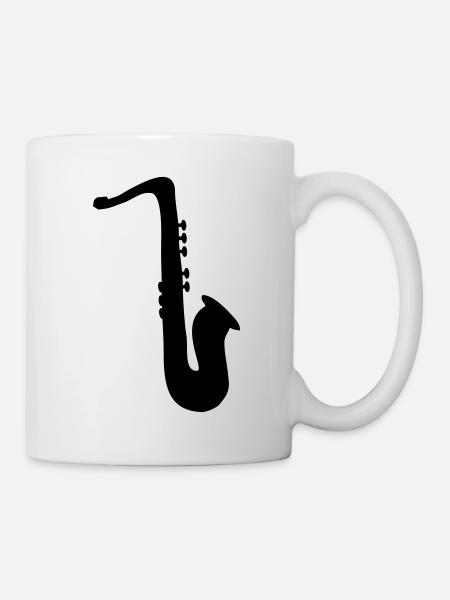 saxophone - Tasse - Weiß