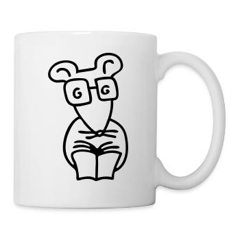 Leseratte - Line - Tasse - Weiß - Rechts