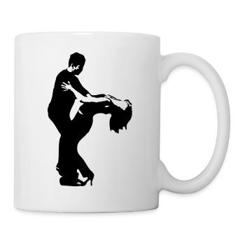 brazilian zouk dancing couple - cambre - Mug - white - Right
