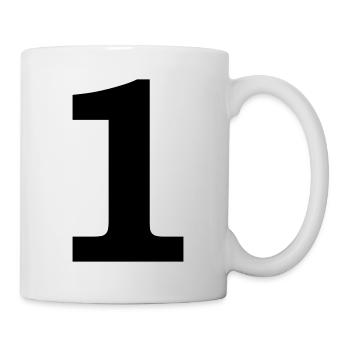 number - 1 - one - Mug - white - Right