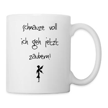 Schnauze voll, ich geh jetzt zaubern! - Tasse - Weiß - Rechts