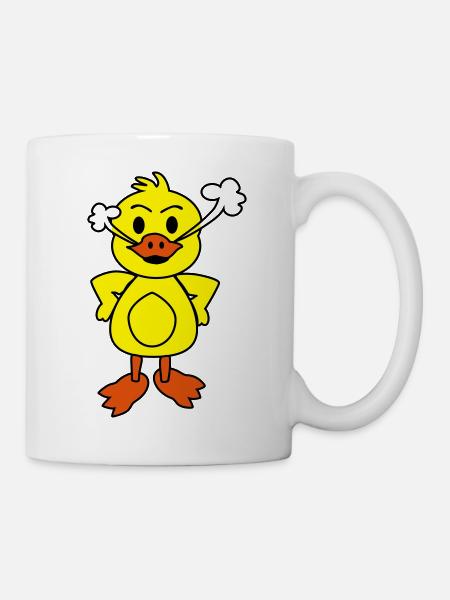 Wütende Ente - Tasse - Weiß