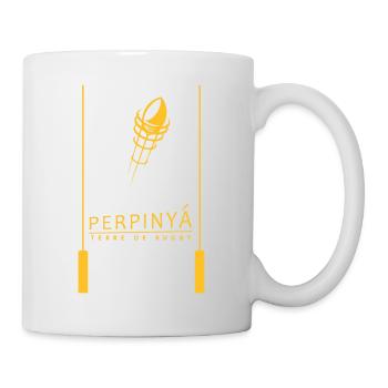 Languedoc Roussillon Perpinya Terre de rugby - Mug blanc - blanc - Droite