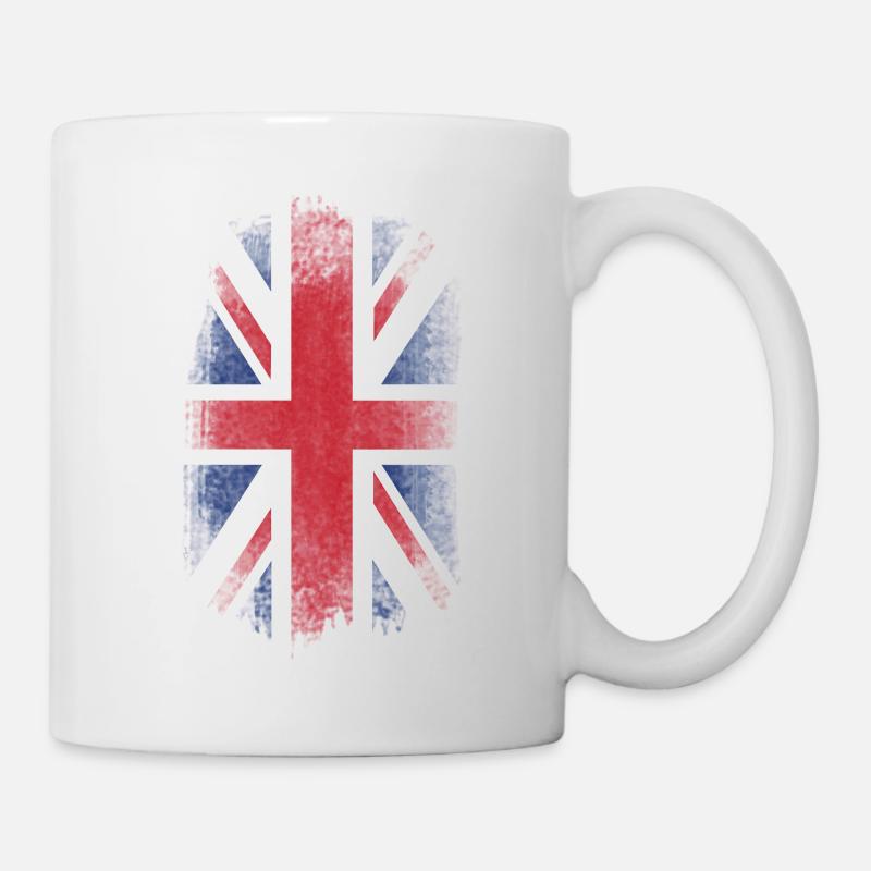 Eroded UK Flag - Tasse - Weiß