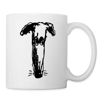 Windhund Kopf - Mug - white - Right