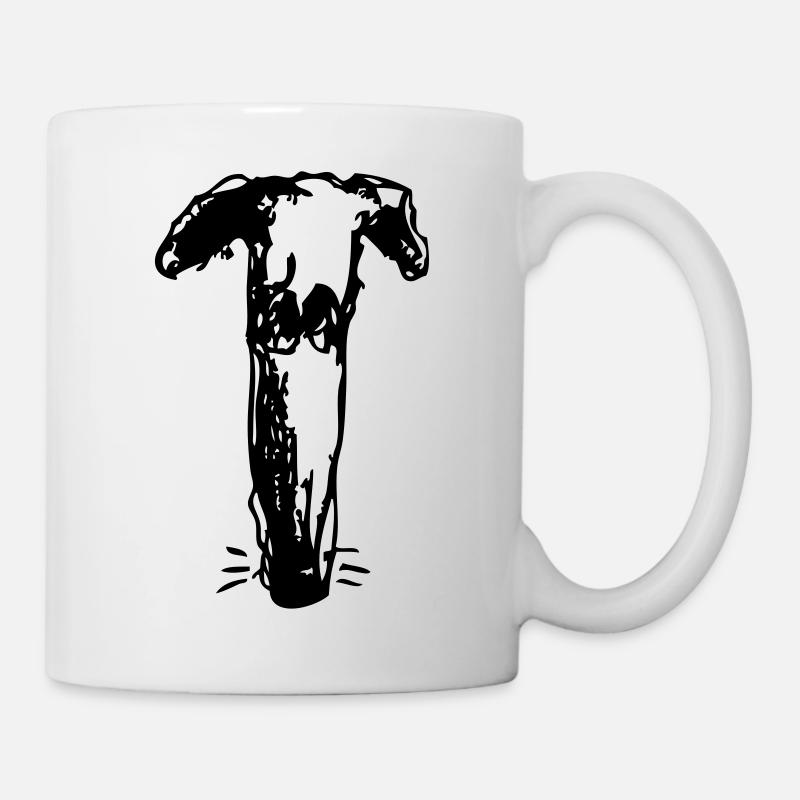 Windhund Kopf - Tasse - Weiß