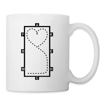 Dressage Riding heart - Mug - white - Right