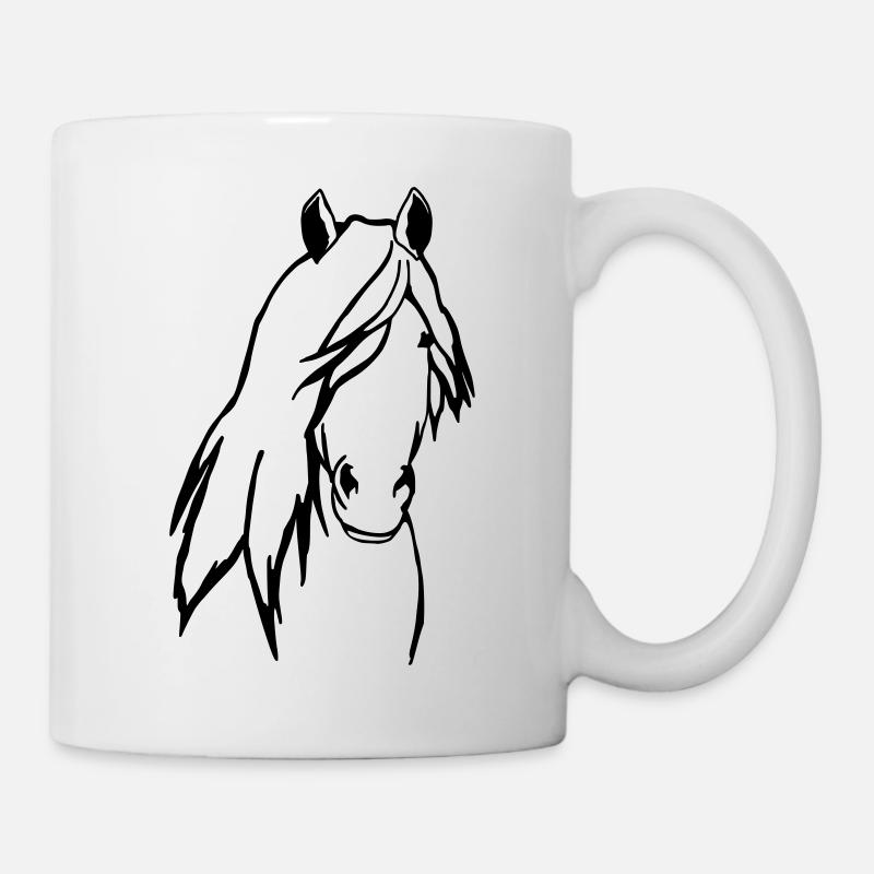Ponykopf - Tasse - Weiß