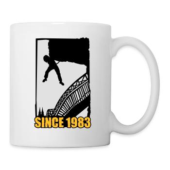 Montez Cologne Hohenzollern pont - Mug blanc - blanc - Droite