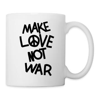 Make love not war - Tasse - Weiß - Rechts