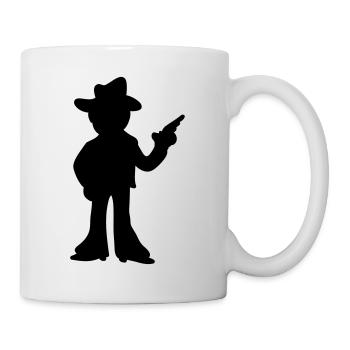 Cowboy - Sheriff - Schatten - Tasse - Weiß - Rechts