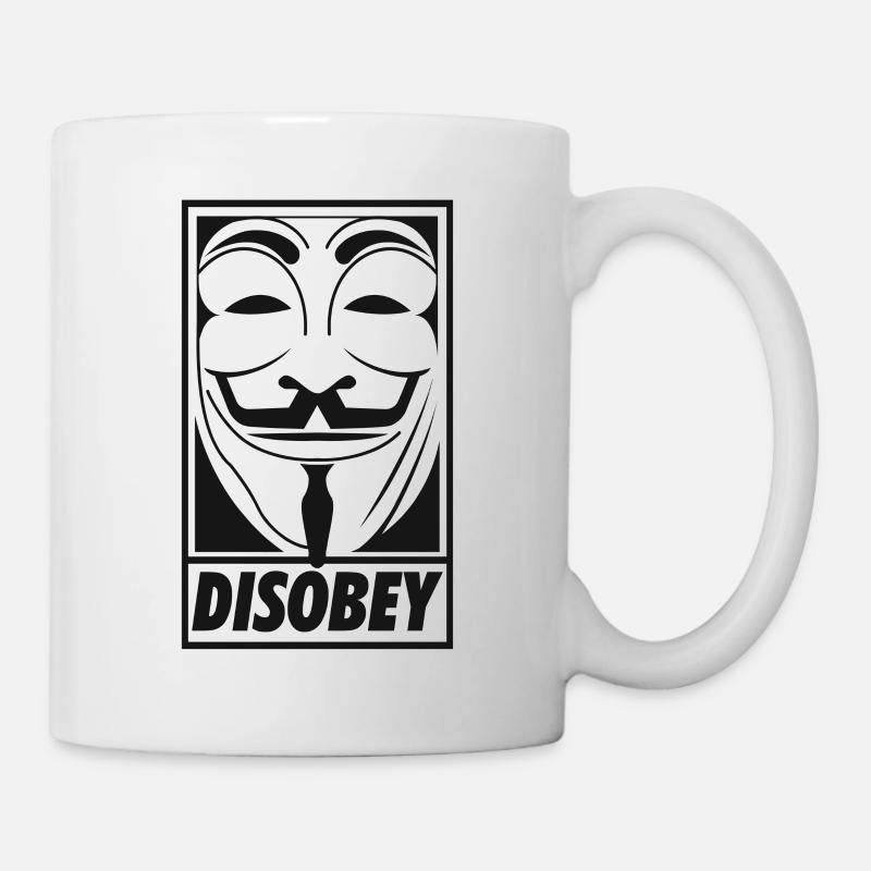 Anonymous disobey - Mug - white