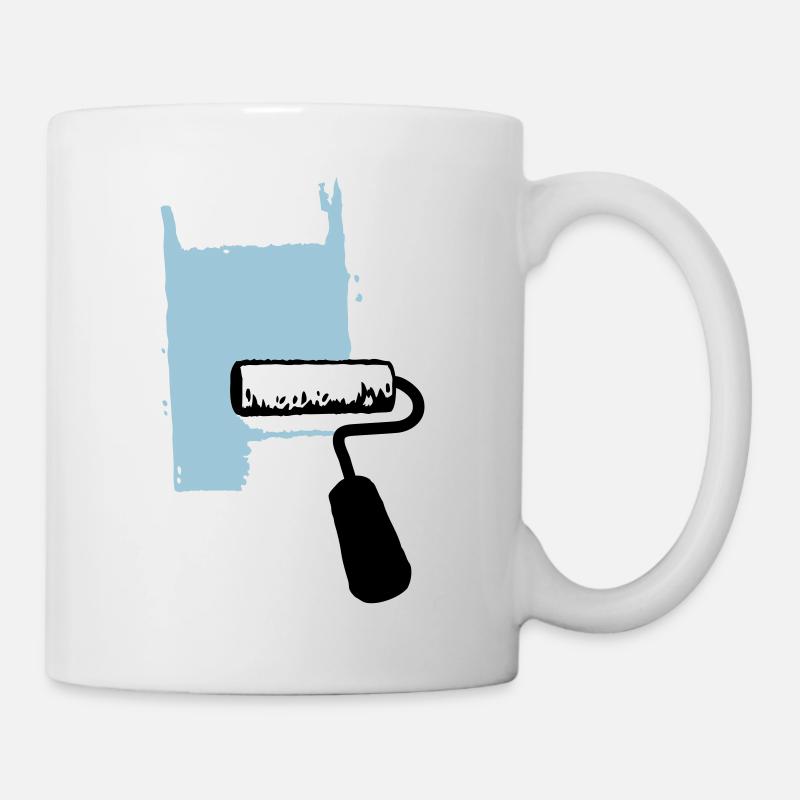 Rouleau de peinture - Mug blanc - blanc