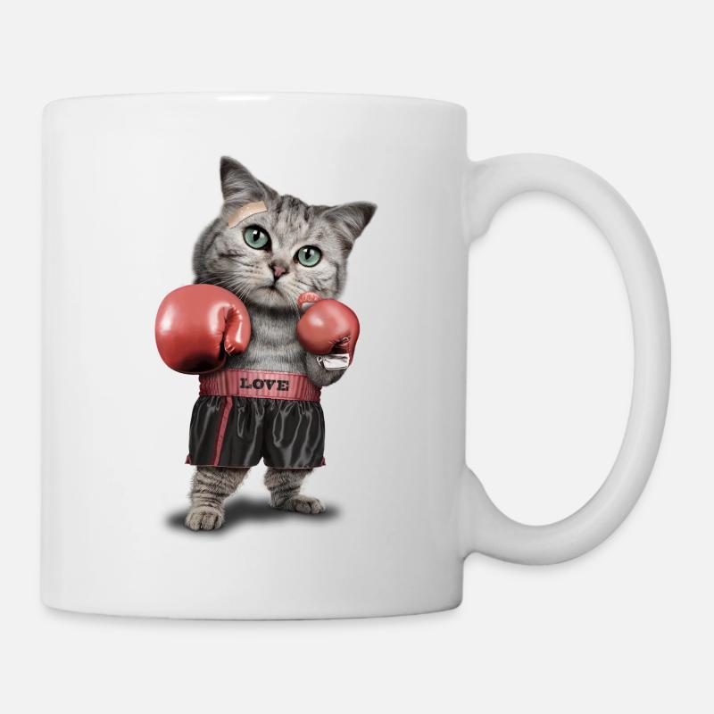 BOXING CAT - Mug - white