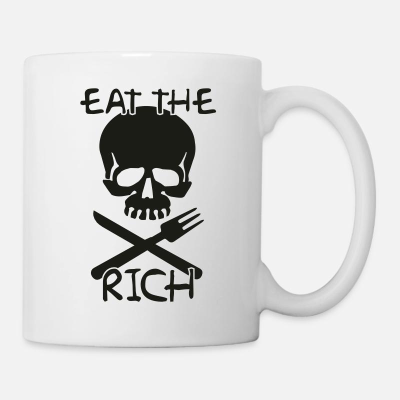 Eat the rich - Tasse - Weiß