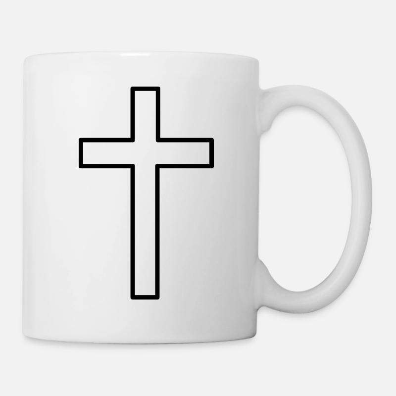 Croix Chrétienne (V) - Mug blanc - blanc