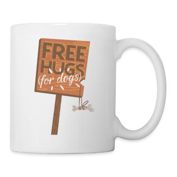 Free hugs for dogs - Tasse - Weiß - Rechts