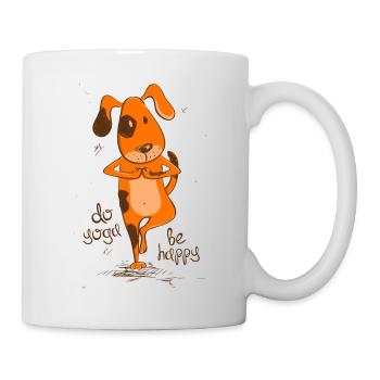 yoga dog - Tasse - Weiß - Rechts