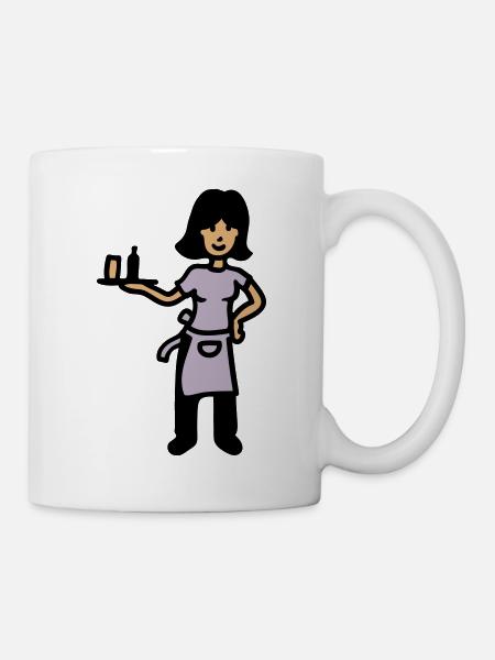 Kellnerin 3 - Tasse - Weiß