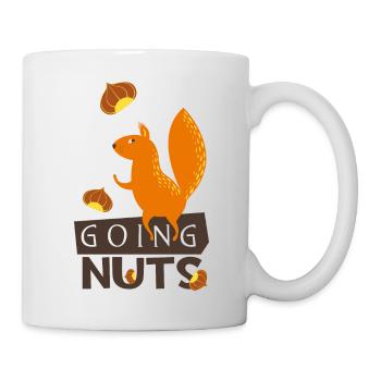 Going nuts- Eichhörnchen dreht durch verrückt irre - Tasse - Weiß - Rechts