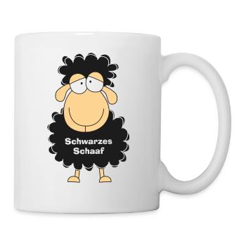 Schwarzes Schaaf - Tasse - Weiß - Rechts