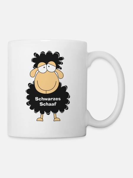 Schwarzes Schaaf - Tasse - Weiß