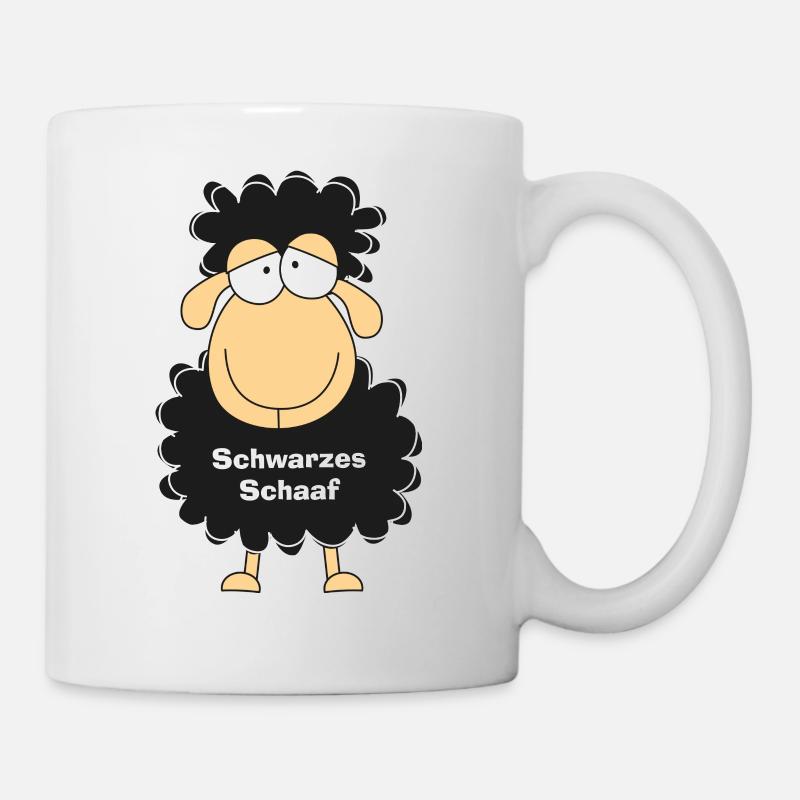 Schwarzes Schaaf - Tasse - Weiß