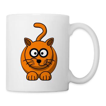 Süße Katze - Tasse - Weiß - Rechts