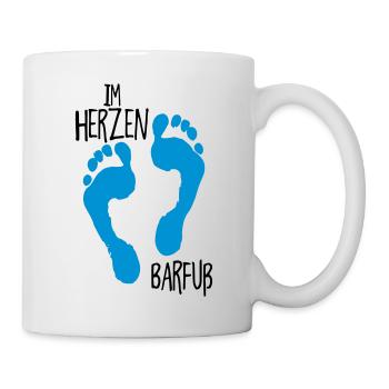 Im Herzen Barfuß - Tasse - Weiß - Rechts