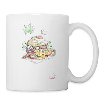 Hamburger Vegetarisch - Tasse - Weiß - Rechts