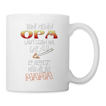 Opa verpetzt mich nie - Tasse - Weiß - Rechts